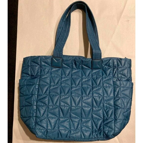 S Michael Kors Winnie Quilted Nylon Blue Large Tote 35T1TW4T3C $398 Chambray - Picture 2 of 10